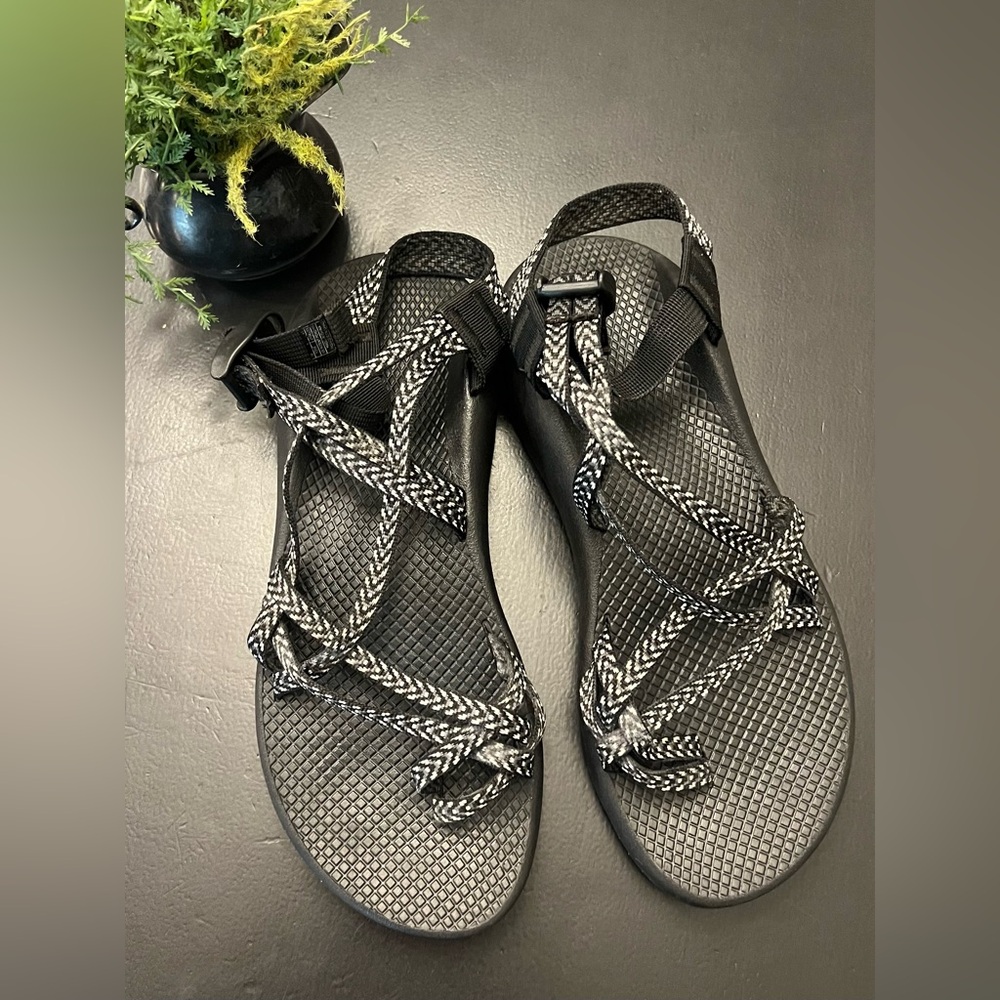 Chaco Black and Gray Women's Sandals